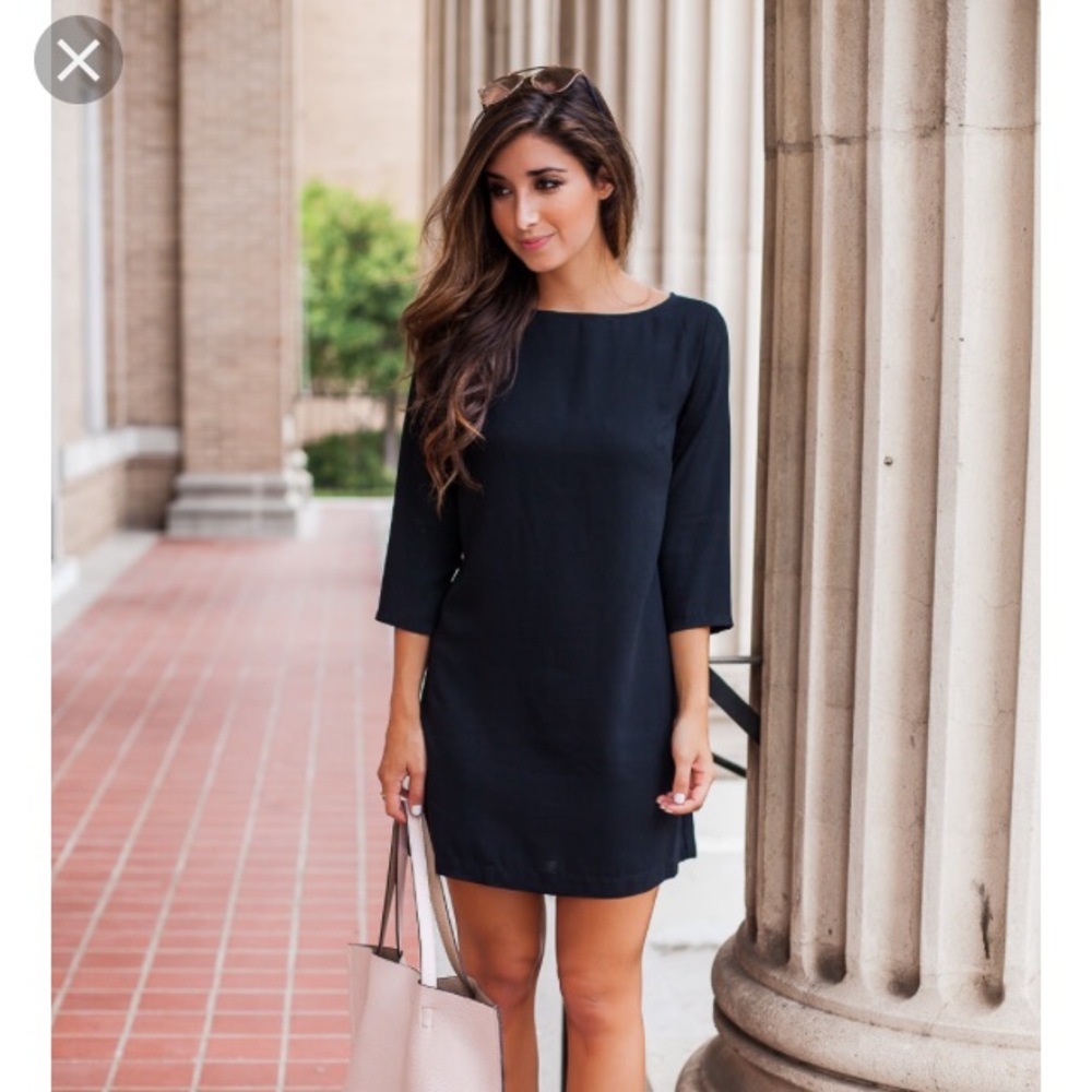Nordstrom Black Shift Mini Dress NWT